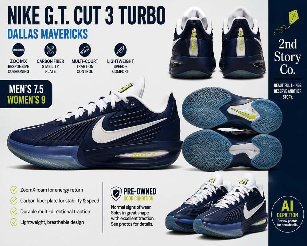 Nike G.T. Cut 3 Turbo Dallas Mavericks Basketball Shoes